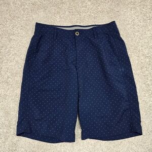 Under Armour Golf Shorts Mens 32 Blue Match Play Polka Dot stretch performance